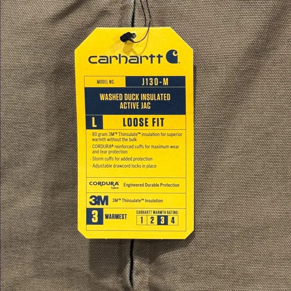 CARHARTT Washed Duck Insulated Active Jacket Loose Fit - Picture 3 of 3